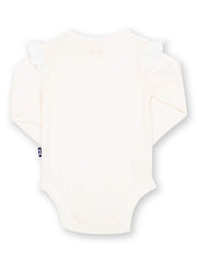 Kite - Baby Girls organic broderie bodysuit cream - Single jersey with a little bit of stretch - Popper openings