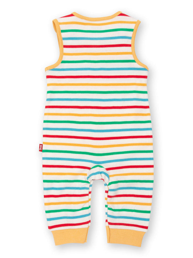 Kite - Baby organic rising sun dungarees rainbow - Appliqué design - Popper openings