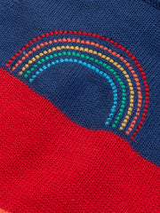 Kite - Baby organic rainbow knit dungarees - Embroidery detail - Adjustable straps with coconut buttons