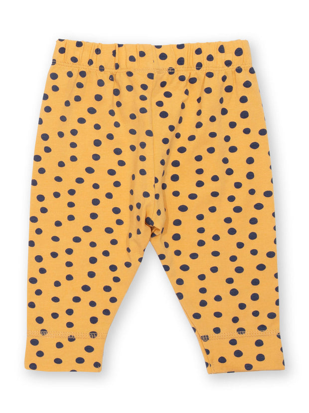 Kite - Baby organic spotty leggings yellow - Elasticated waistband