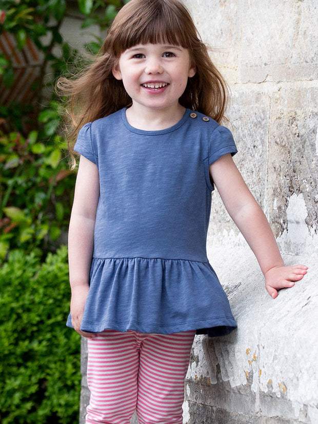 Kite - Girls organic easy breezy tunic navy blue - Single jersey slub - Short sleeved