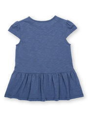 Kite - Girls organic easy breezy tunic navy blue - Single jersey slub - Short sleeved