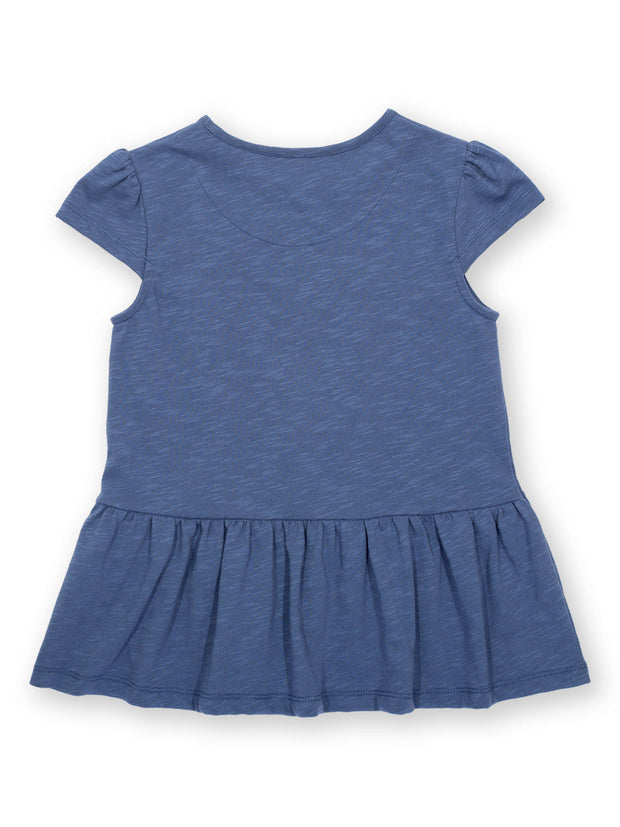 Kite - Girls organic easy breezy tunic navy blue - Single jersey slub - Short sleeved