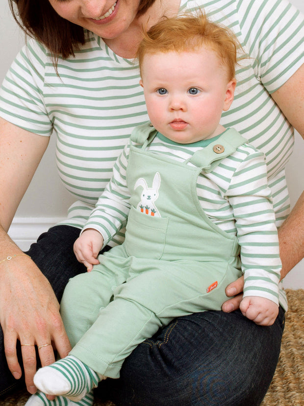 Baby bun dungarees