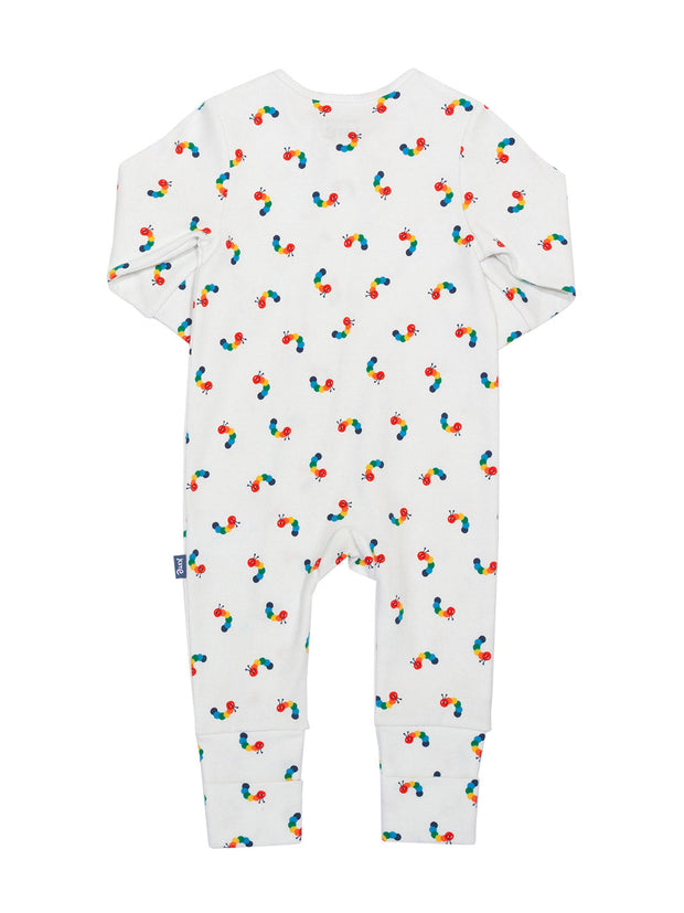 Rainbow caterpillar sleepsuit